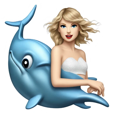 Taylor swift on a dolphin sticker
