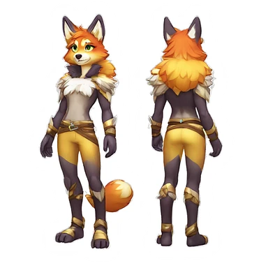 Anthro Colorful Shiny Fionbri-Falvie-sparkle-wolf-sona with shiny markings full body sticker