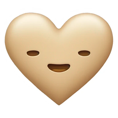 Beige love heart sticker