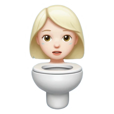 Head in toilet  sticker