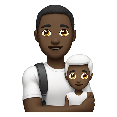 black man with a tiny skiny white man sitting on his shoulder sticker