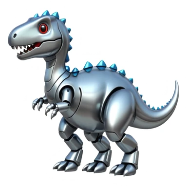Chrome metallic dinosaur  sticker