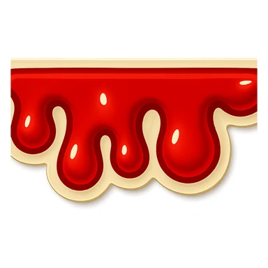 Make the blood drips shorter, keeping them fat, in retro sticker style with a transparent background. sticker