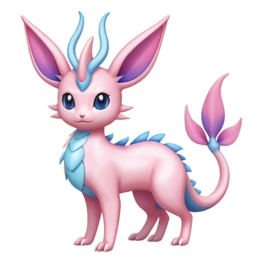 Shiny Cute Milotic-Sylveon-Espeon-Vaporeon-Dragonair-Pokémon-hybrid-fusion full body sticker