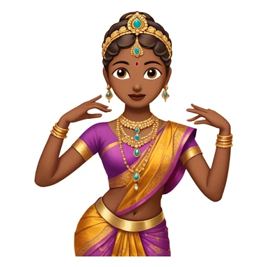 Create me a bharatanatyam emoji what ch can by copy and pasted sticker