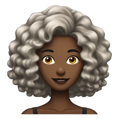 Femme noire cheveux frisés belle  sticker