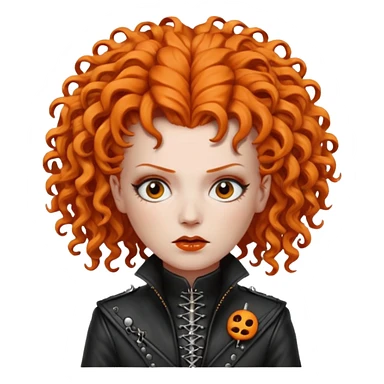 pinhead Hellraiser -  huge curly orange hair sticker