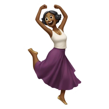 A woman dancing sticker