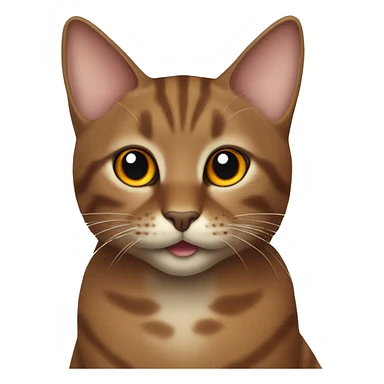 brown reed cat with orange nose  sticker