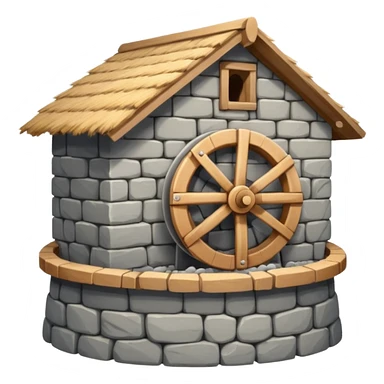 الرحى  حجر يستخدم في طاحونة لطحن الحبوب ويعمل يدوياً أو بقوة الدواب أو بقوة الرياح أو التيار المائي. sticker