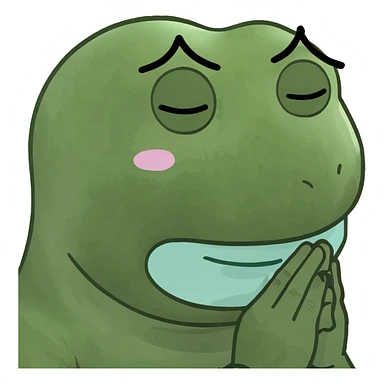 Crying emoji praying sticker