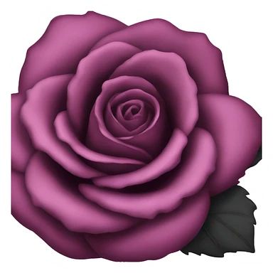 dark rose with black stem sticker