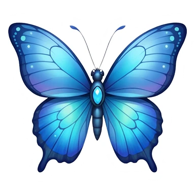 Moon butterfly blue sticker