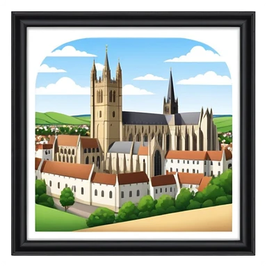 Cinematic realistic view of Canterbury sticker