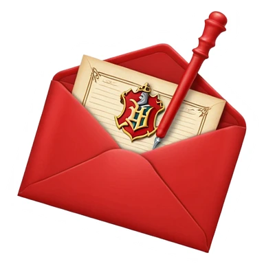 Hogwarts envelope with sealing wax sticker