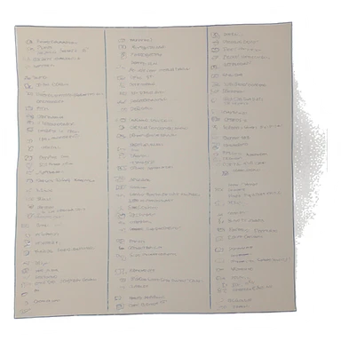 list of papers with drawings sticker