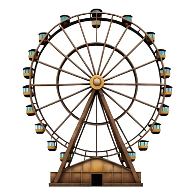 Brown city ferris wheel sticker