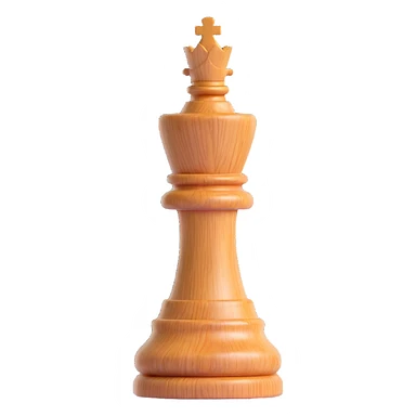 rook chess piece, wooden texture, polished, realistic, 3D emoji style, no text sticker