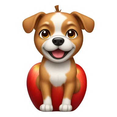 Dog in an Apple  sticker