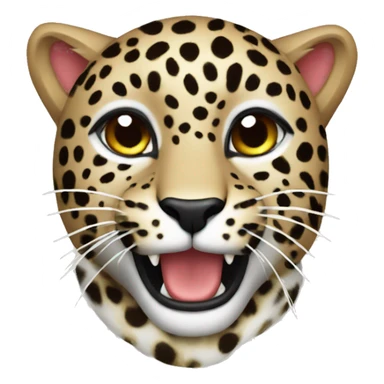 Christmas leopard sticker