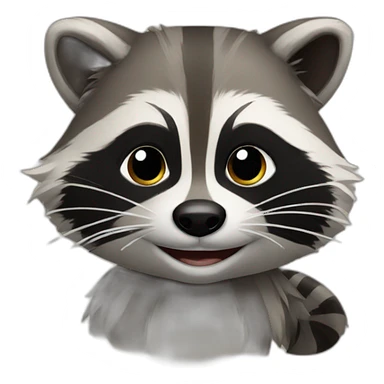 Raccoon in italy sticker