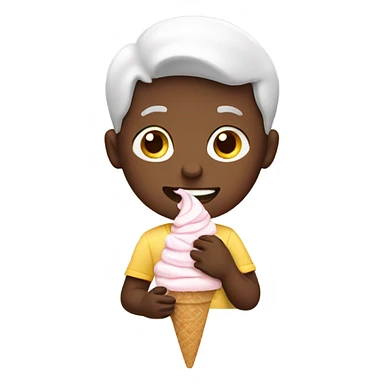 boy eating ice cream sticker