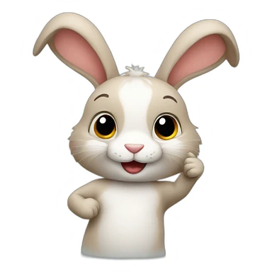 Rabbit with thumbs up sticker