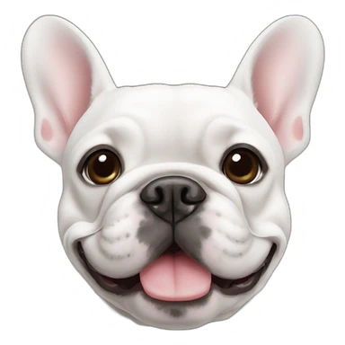 French bulldog in white sticker
