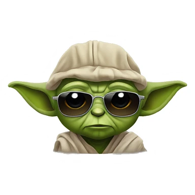 Yoda with shades  sticker