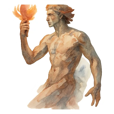 watercolor style Prometheus sticker
