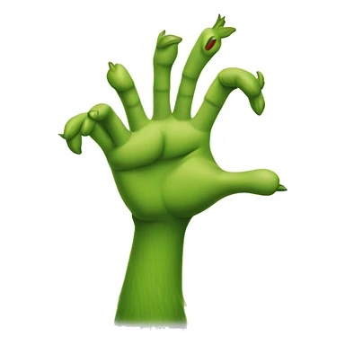 grinch hand sticker