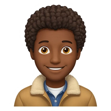 coily hair mens image sticker