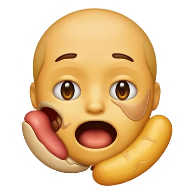 emoji choking itself with its hands sticker