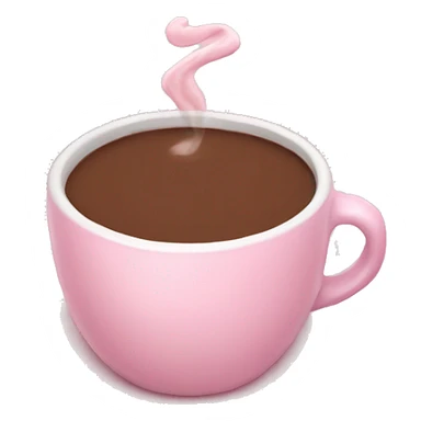 Aesthetic light pink hot chocolate sticker