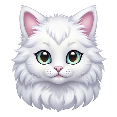 Kawaii bright fantasy ethereal anthro feline fursona animal creature sticker