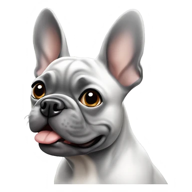 Gray frenchie dog sticker