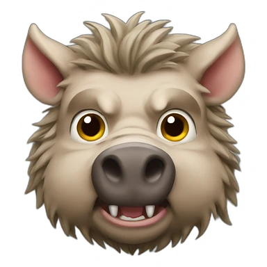 growlin boar sticker