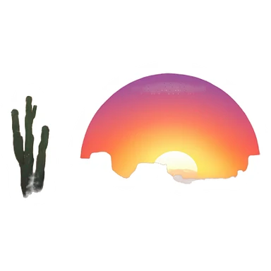Sunset in desert  sticker