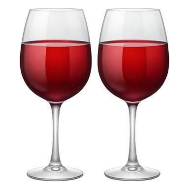 2 red wine glasses are knocked against each other sticker