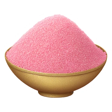Pink rice with glitter sticker