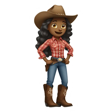 Light skin cow girl   sticker