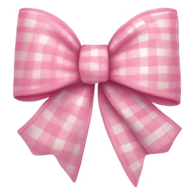 pastel pink plaid bow sticker