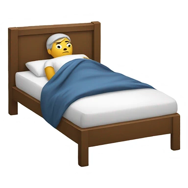 Someone mads layin in a bed sticker