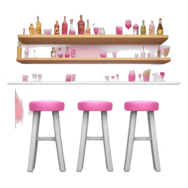 Pink mixing bar furniture sticker