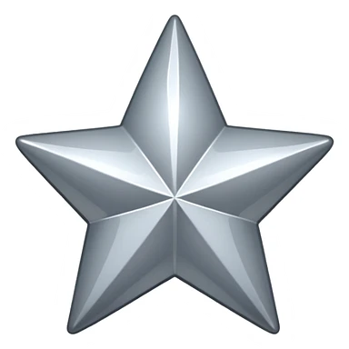 glitter gray star y2k 3d icon sticker
