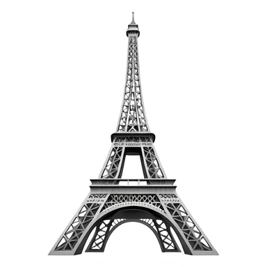 simplified eifel tower sticker