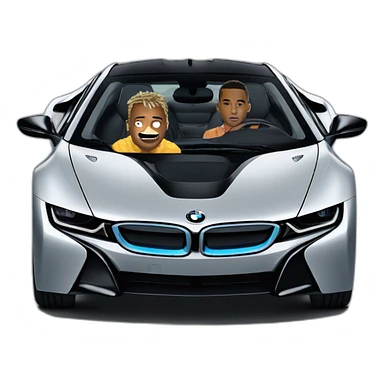 xxxtentacion in bmw i8 sticker