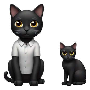 black cat working  sticker