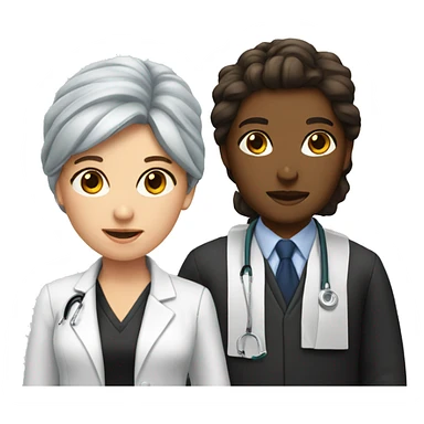 Lawyer and doctor girls sticker