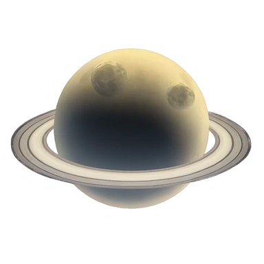 moon and saturn  sticker